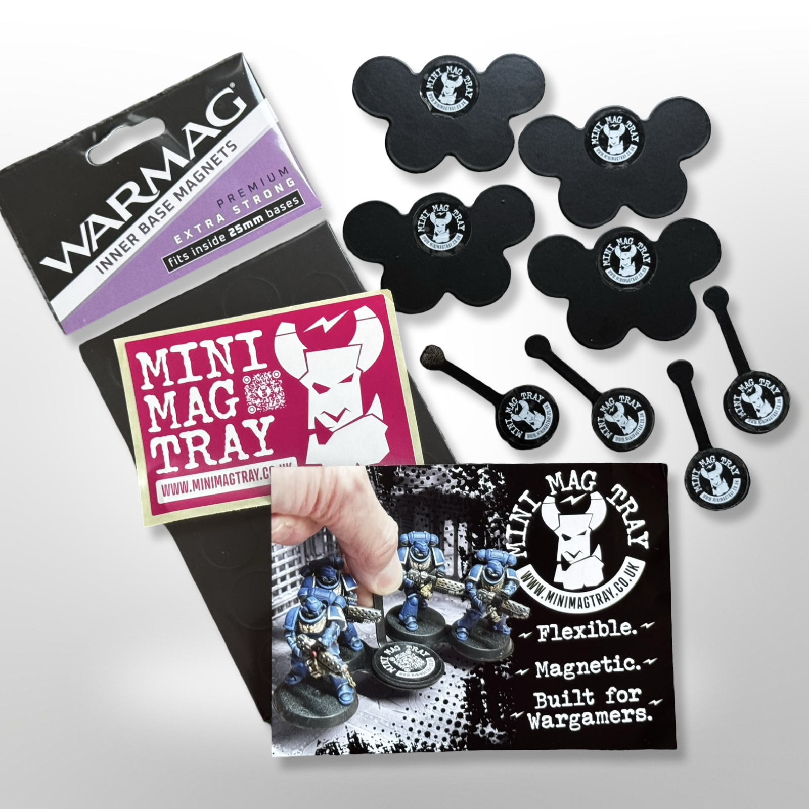 MiniMagTRAY starter Bundle – 25mm Round Base Edition